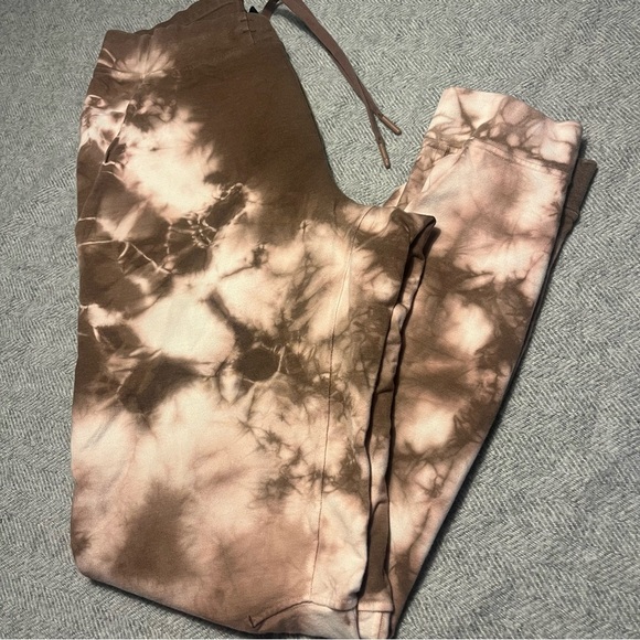 Lulu Brown and Pink Tie-Dye Joggers Small - Picture 3 of 8